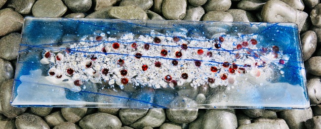 Salmon Redd II Fused Glass Wall Art